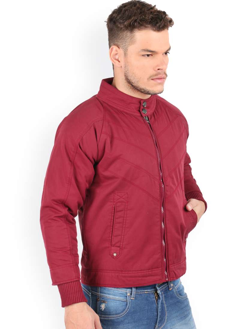 Buy Oxemberg Maroon Slim Fit Jacket Jackets for Men 1027209 Myntra