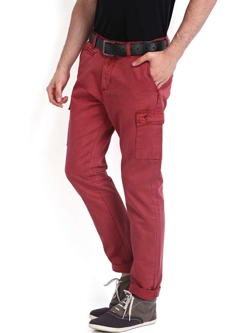 Red cargo pants mens 2025