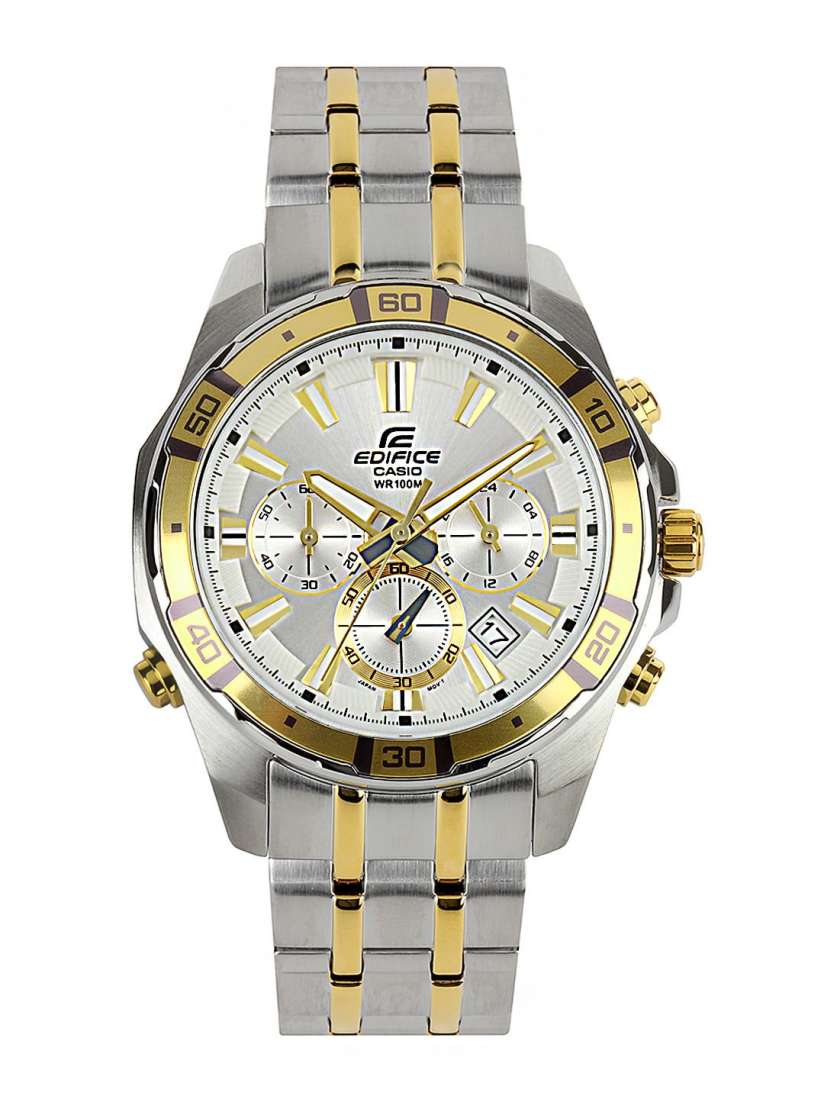 Buy Casio Edifice Men Silver Gold Analogue Watches EX176 EFR 534SG 7AVDF Watches for Men 338030 Myntra