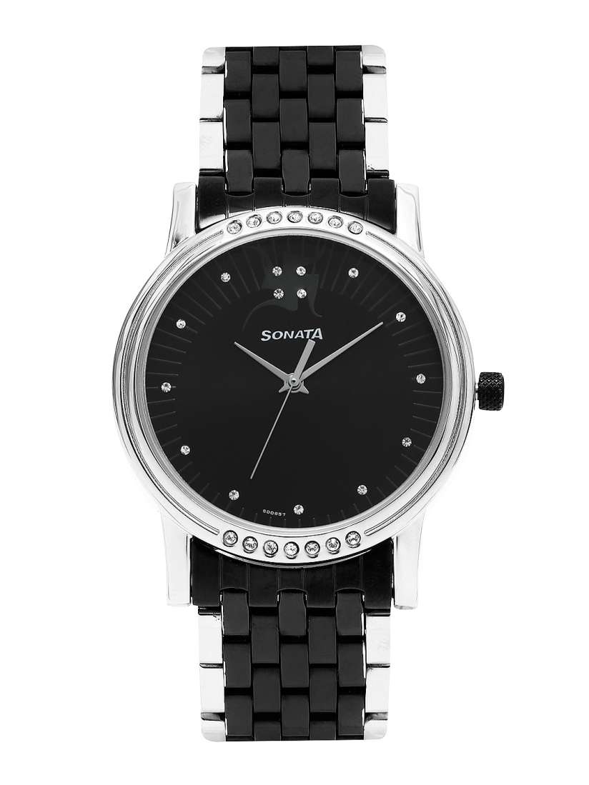 Buy Sonata Sona Sitara Men Black Dial Watch 7108KM02 Watches for Men 345147 Myntra