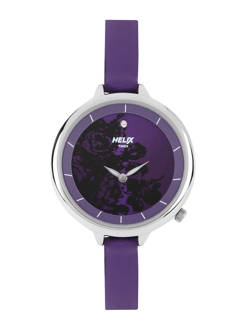 Buy Helix by Timex Women Purple Black Patterned Dial Watch TI013HL0600 P2H Watches for Women 395312 Myntra