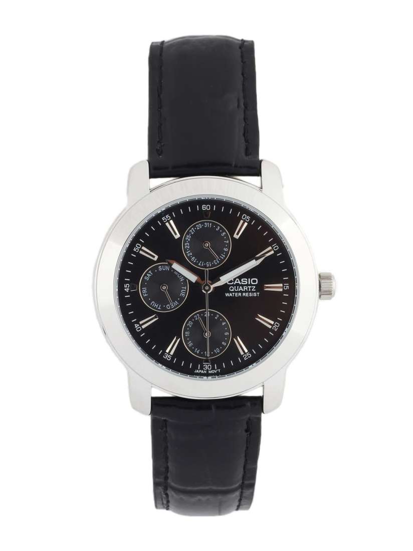 Buy Casio Enticer Men Black Analogue Multi Dial Watch MTP 1192E 1ADF A167 Watches for Men 45112 Myntra