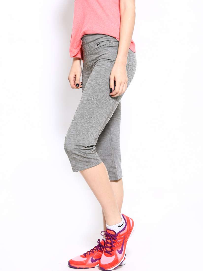 Buy Nike Grey Melange Legend 2 Training Capris Capris for Women 469617 Myntra