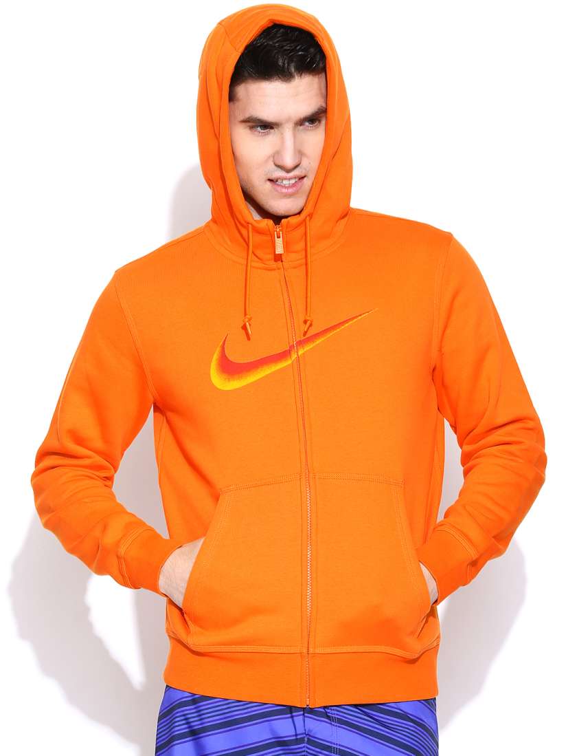 Buy Nike Men Orange AS Club FZ Hoody DRCT FLK Sweatshirt Sweatshirts for Men 472861 Myntra