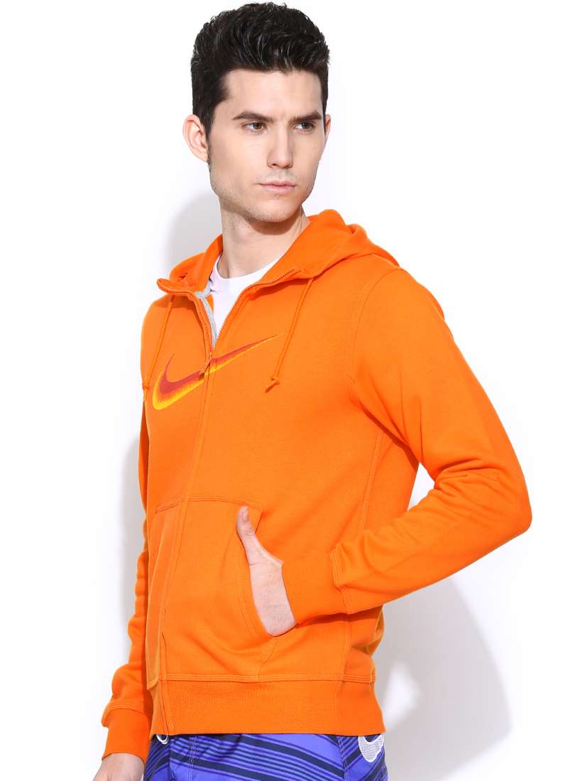 Buy Nike Men Orange AS Club FZ Hoody DRCT FLK Sweatshirt Sweatshirts for Men 472861 Myntra