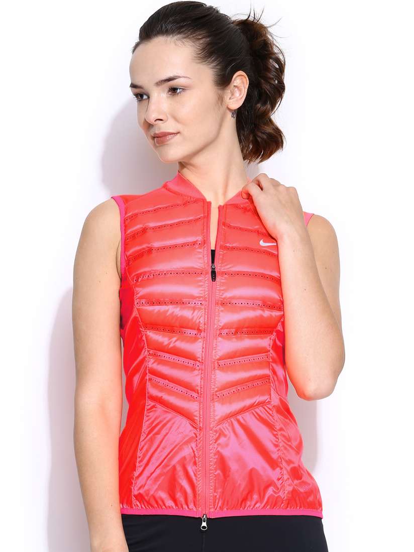 Buy Nike Women Neon Pink AS Aeroloft 800 Sleeveless Running Jacket Jackets for Women Myntra