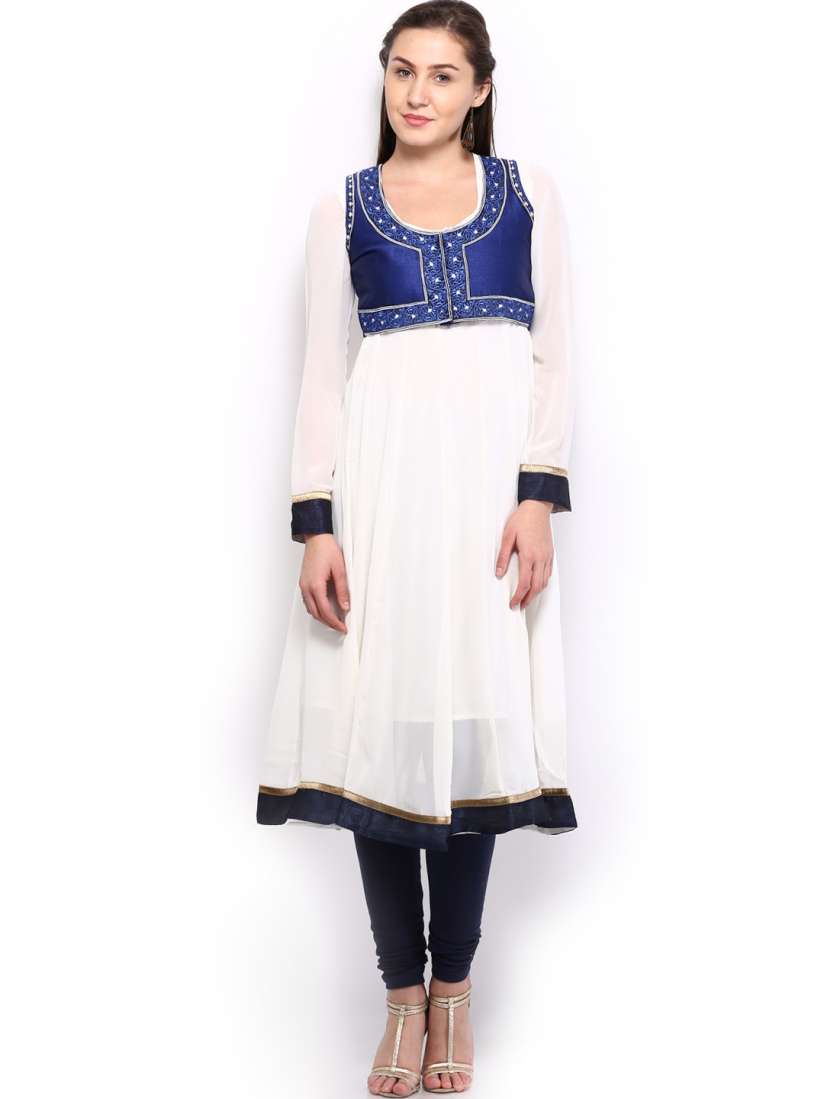 Myntra white anarkali sale