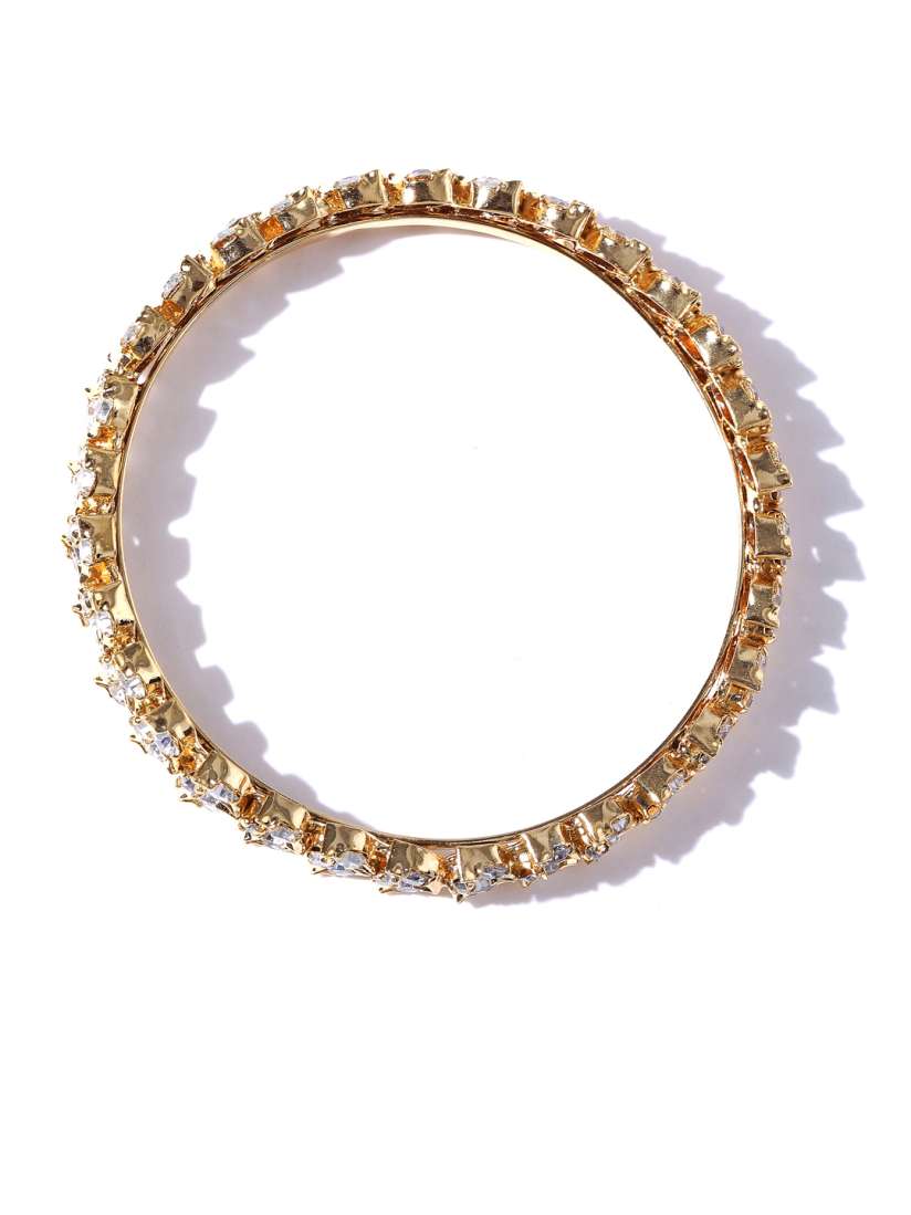 Buy Sukkhi Set of 2 Gold Plated Stone Studded Bangles Bangle for Women 583123 Myntra