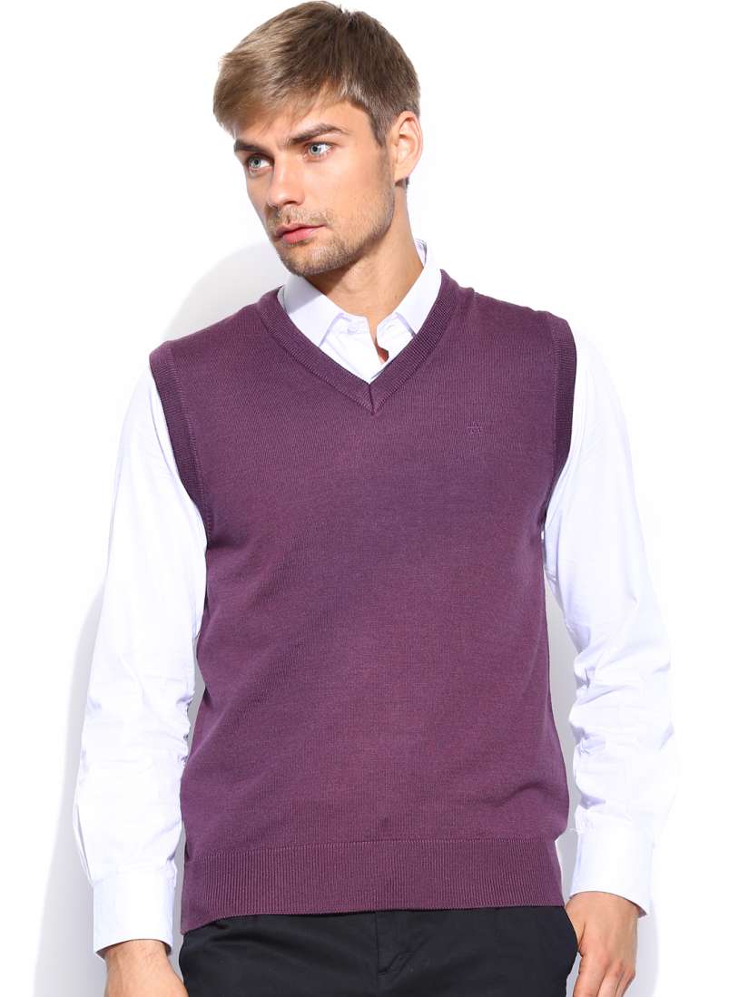 Purple sleeveless sweater shop