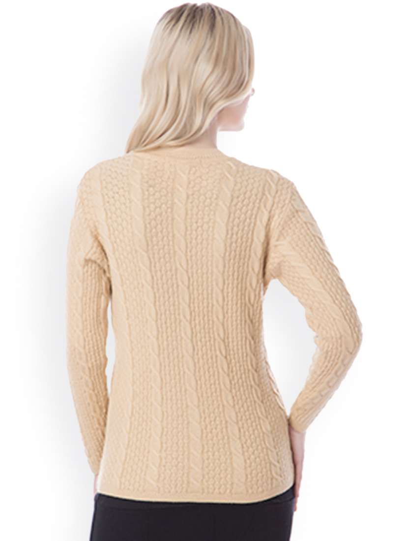 Buy Virsa Women Beige Woollen Cardigan Sweaters for Women 599545 Myntra