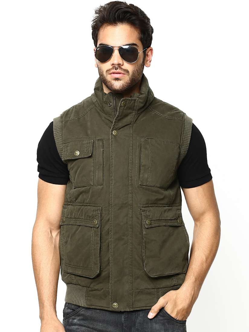 Sleeveless cotton jackets for mens online on sale