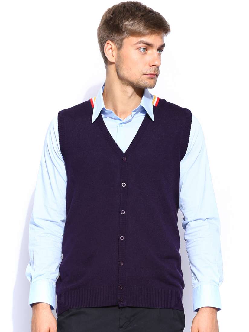 Purple sleeveless sweater deals