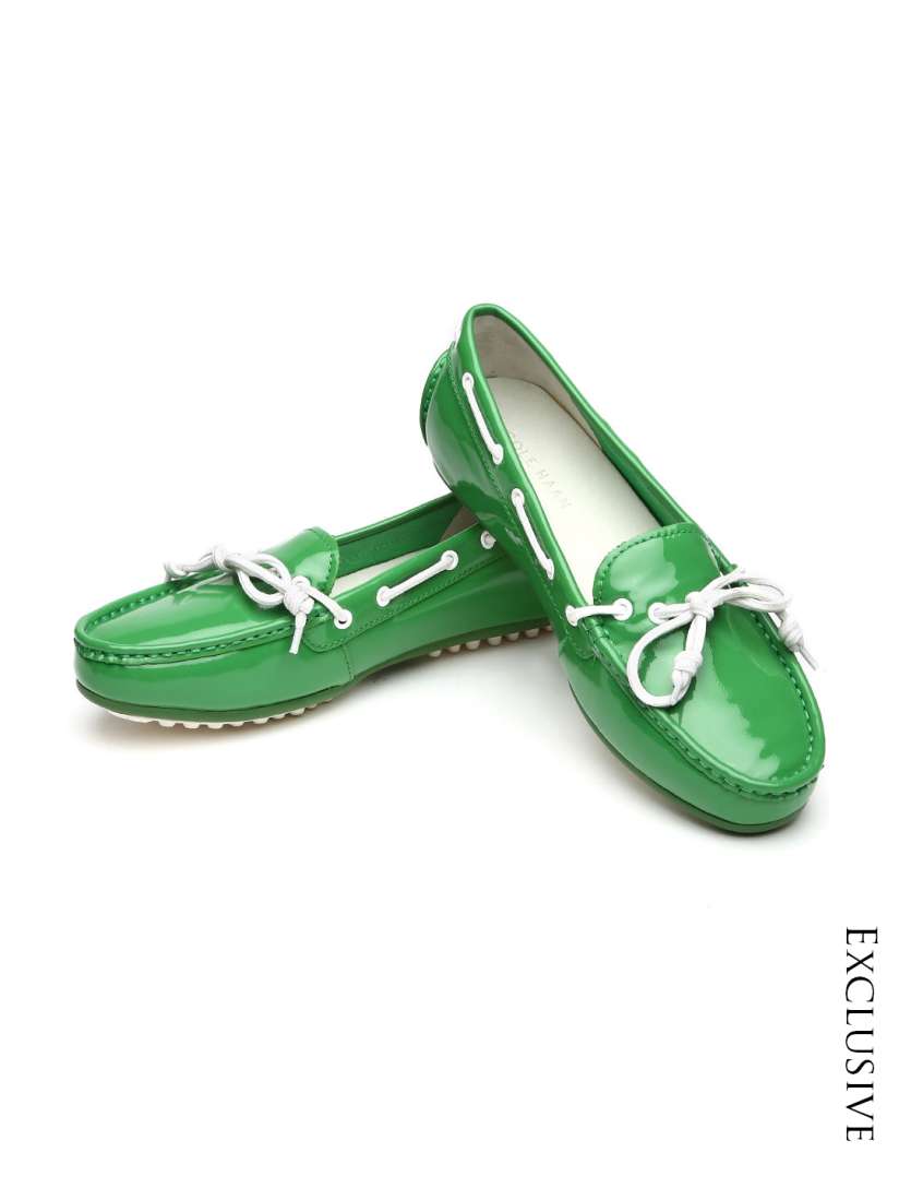 Buy Cole Haan Women Green Patent Leather Boat Shoes Casual Shoes for Women 607259 Myntra