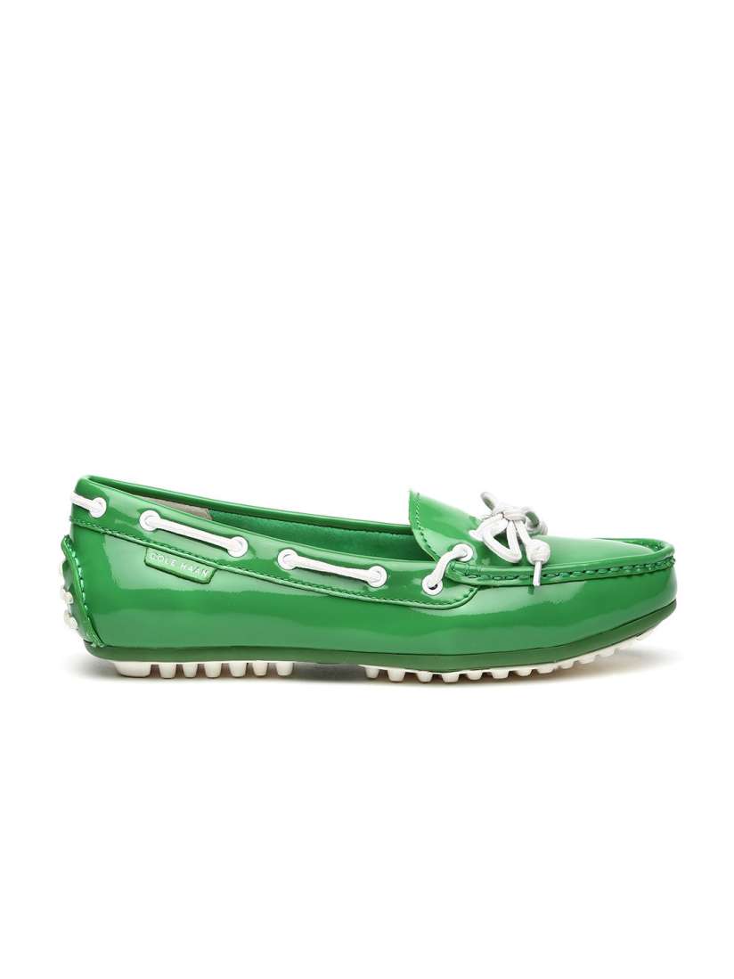 Buy Cole Haan Women Green Patent Leather Boat Shoes Casual Shoes for Women 607259 Myntra