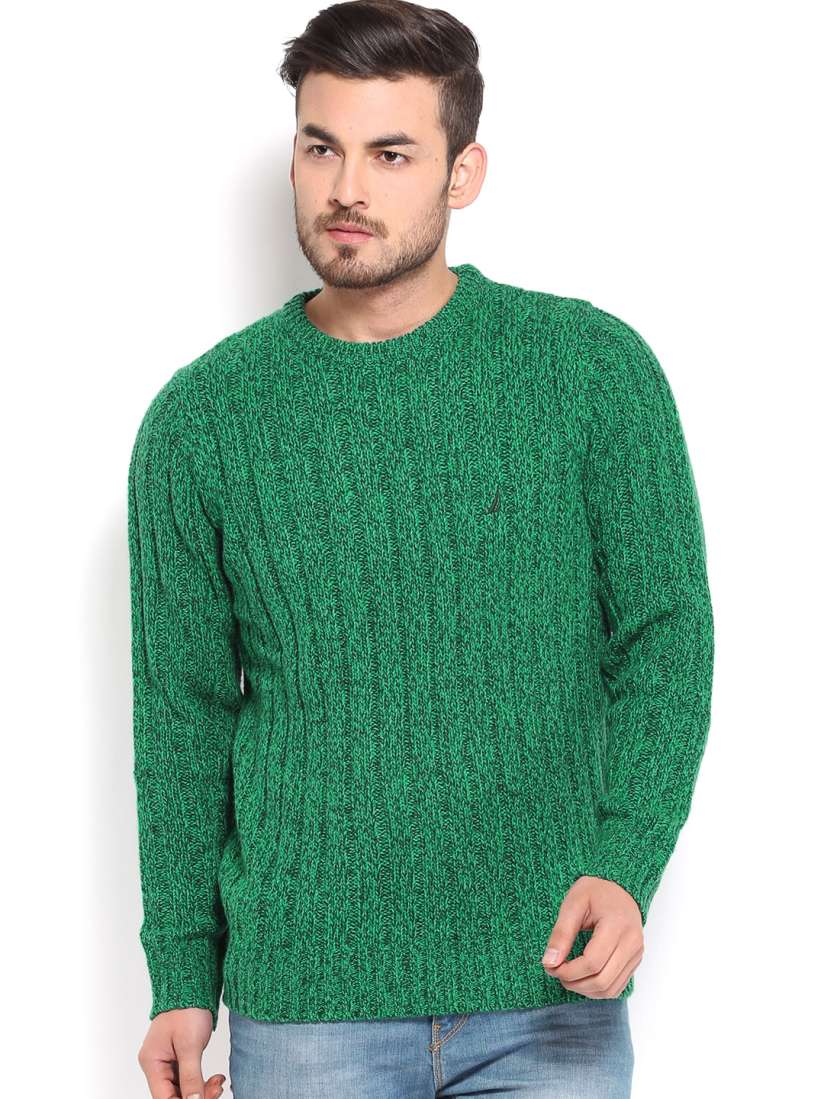 Buy Nautica Men Green Woollen Sweater Sweaters for Men 611568 Myntra