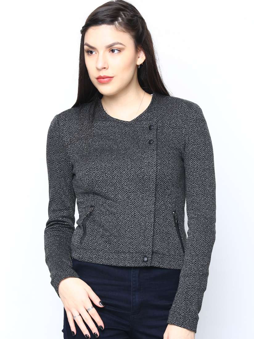 Buy Vero Moda Women Black Grey Jacket Jackets for Women 621199 Myntra