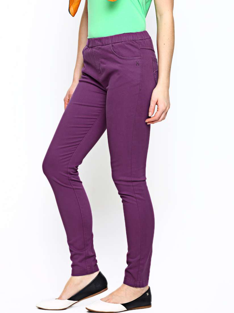 Purple jeggings cheap