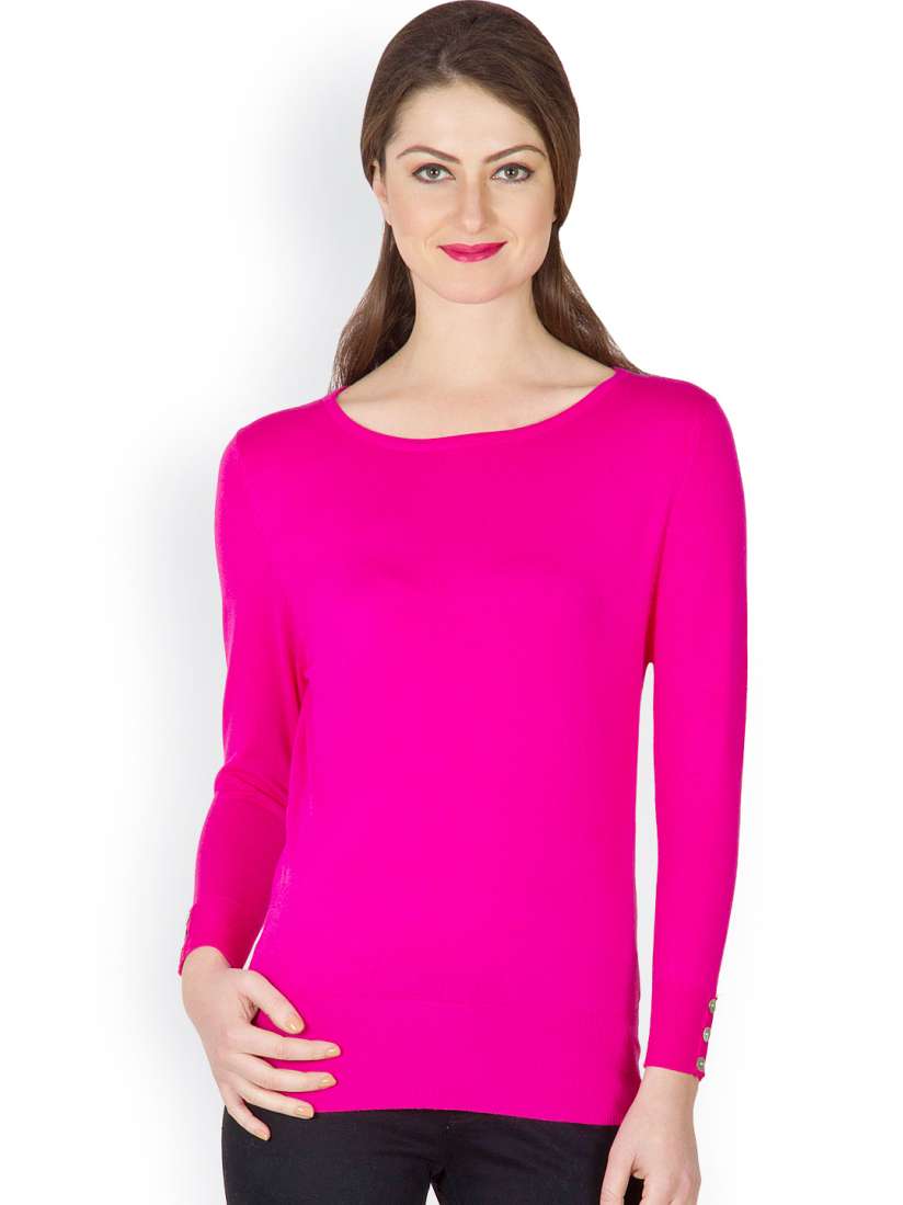 Buy Gipsy Women Fuchsia Pink Sweater Sweaters for Women 634438 Myntra