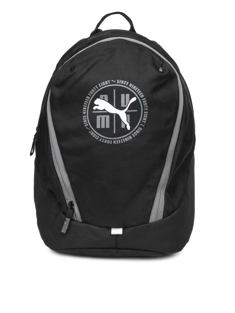 Puma unisex black echo backpack discount