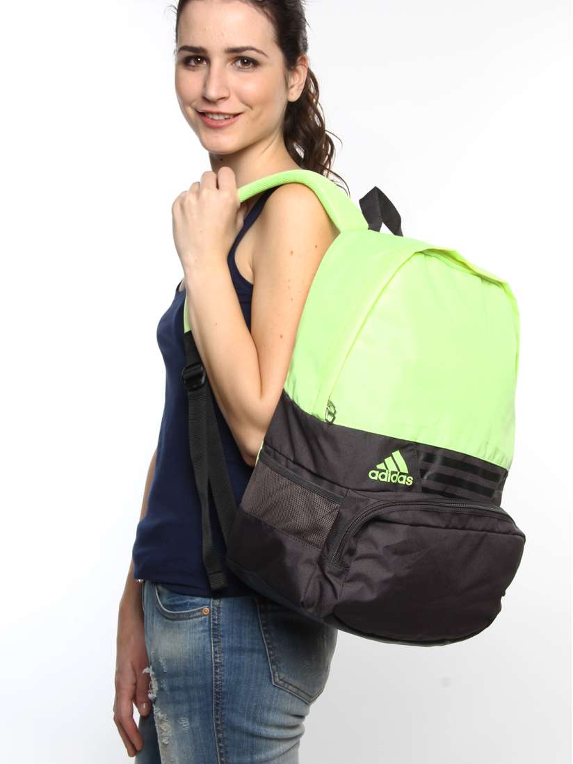Adidas neon green backpack outlet