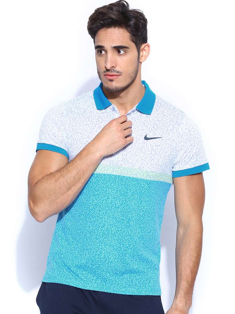 Buy Nike Men Blue White Printed Polo T shirt Tshirts for Men 655556 Myntra