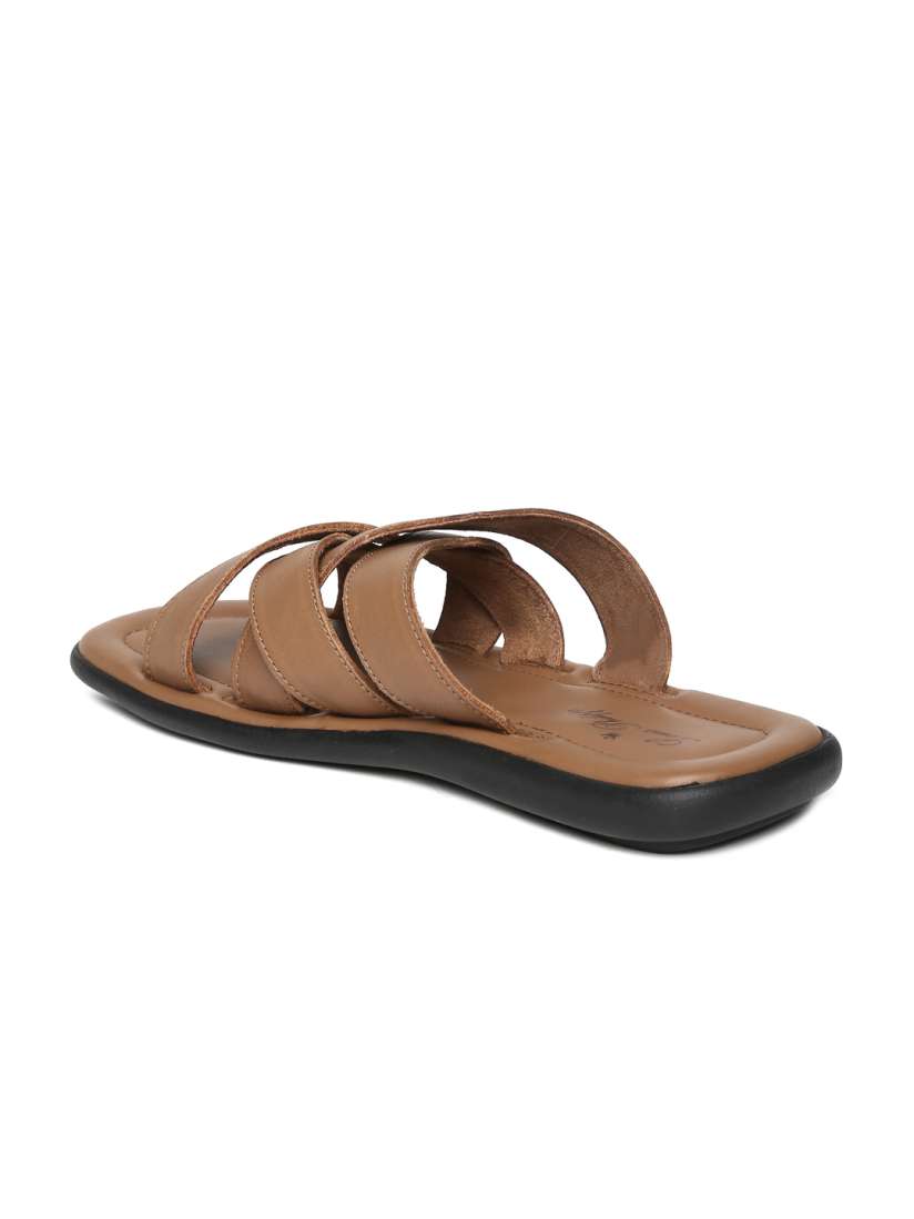 Buy Louis Philippe Men Tan Brown Leather Sandals Sandals for Men 672671 Myntra