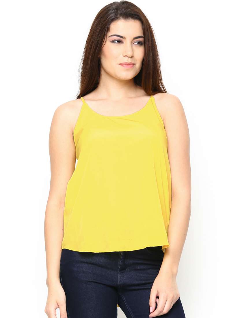 Yellow tops myntra best sale