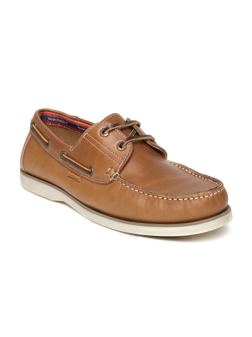 Buy Hush Puppies By Bata Men Brown Leather Boat Shoes Casual Shoes for Men 692191 Myntra