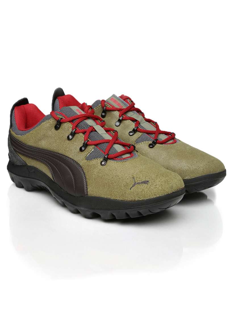 Puma brown leather shoes clearance