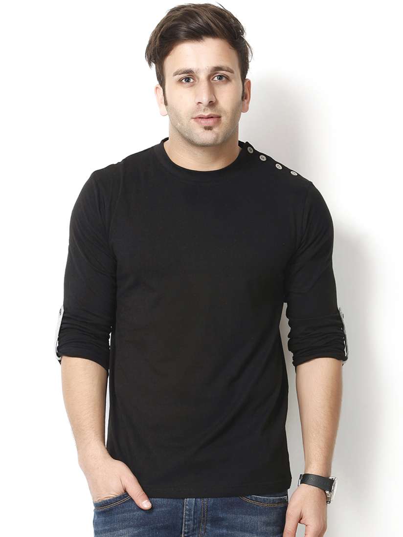 Buy GRITSTONES Men Black T shirt Tshirts for Men 706285 Myntra
