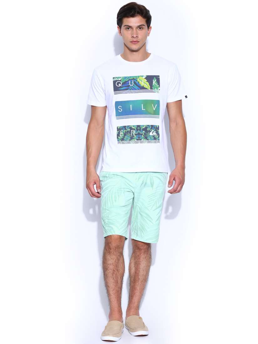 Buy Quiksilver Men Green Printed Krandy Chino Shorts Shorts for Men 715244 Myntra