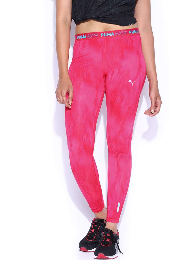 Buy PUMA Women Pink PrintedGym ACTV Power Long Tights Tights for Women 717833 Myntra
