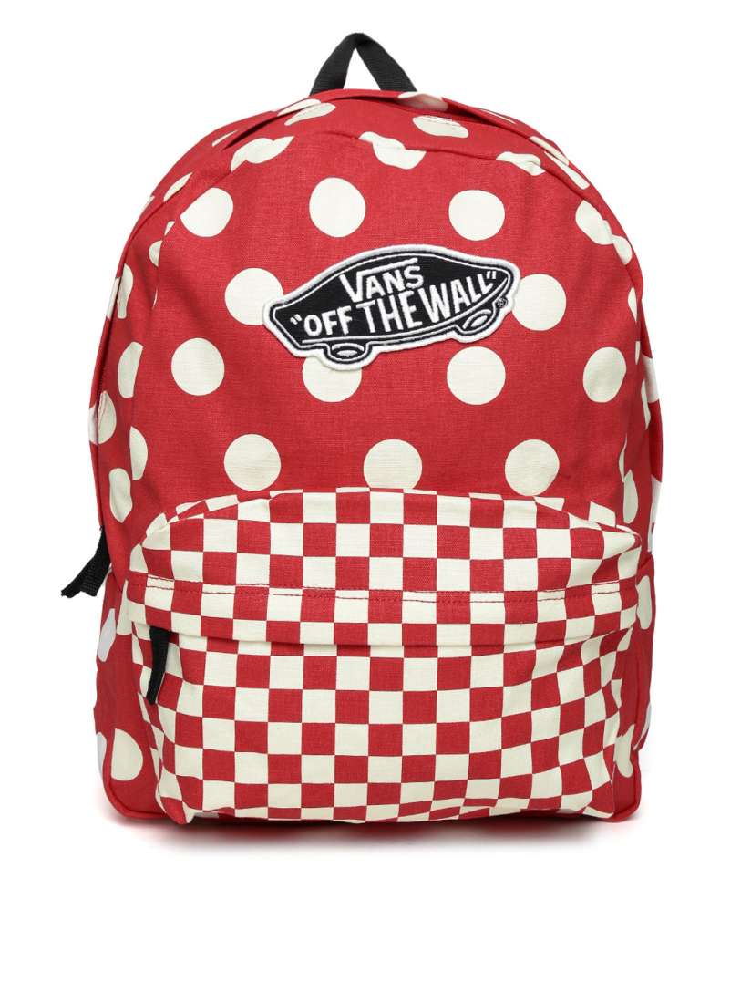 Buy Vans Unisex Red Cream Coloured Polka Dot Printed Backpack Backpacks for Unisex 740353 Myntra