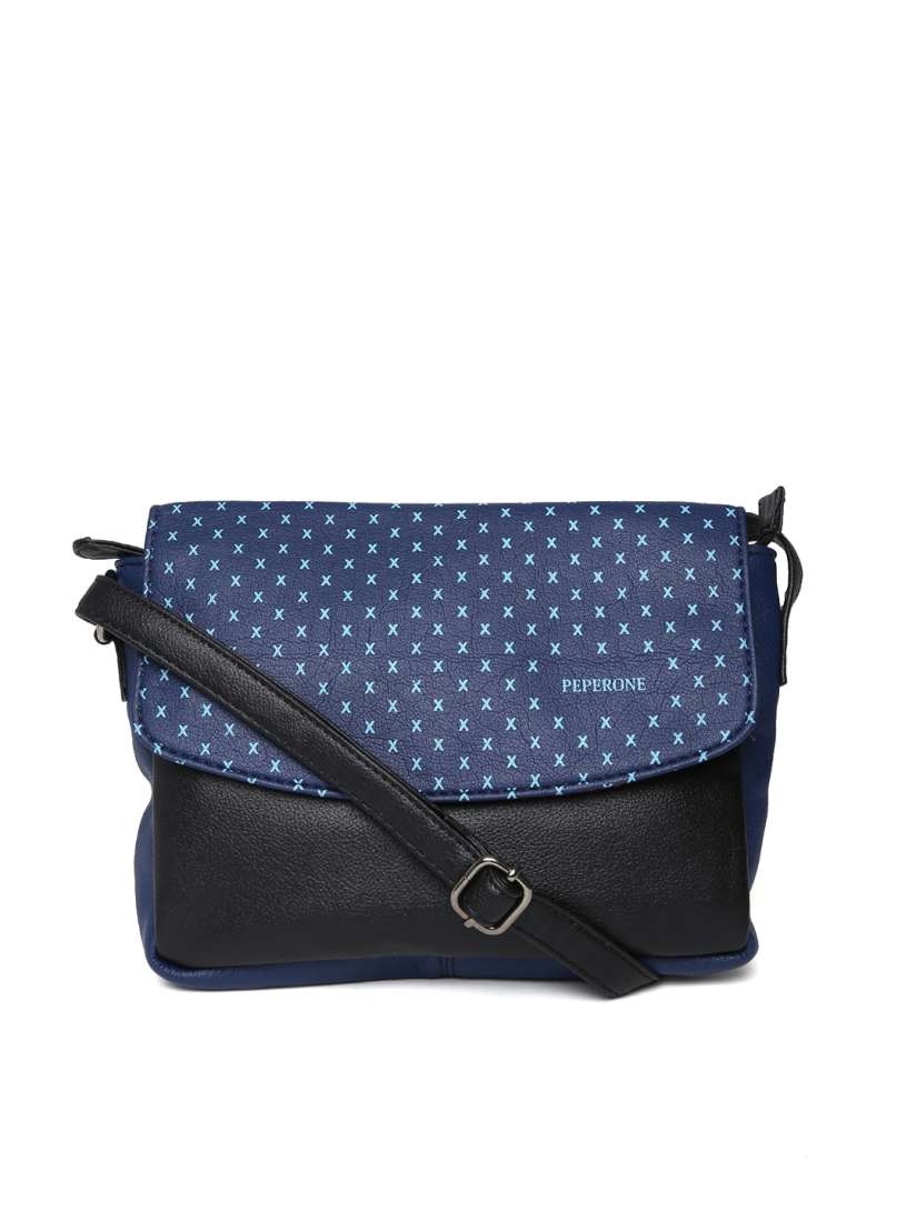 Buy Peperone Navy Black Sling Bag Handbags for Women 759976 Myntra