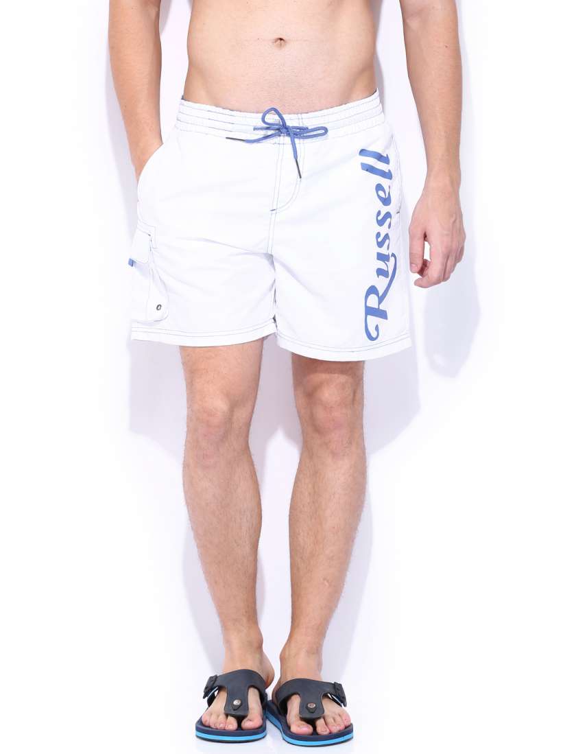 Buy Russell Athletic Men White Swim Shorts Shorts for Men 778357 Myntra