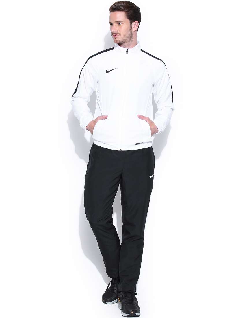 Nike white and black tracksuit shop