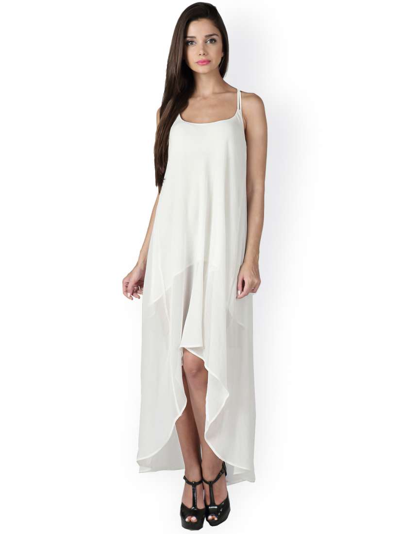 Buy Mojo White Maxi Dress Dresses for Women 809164 Myntra