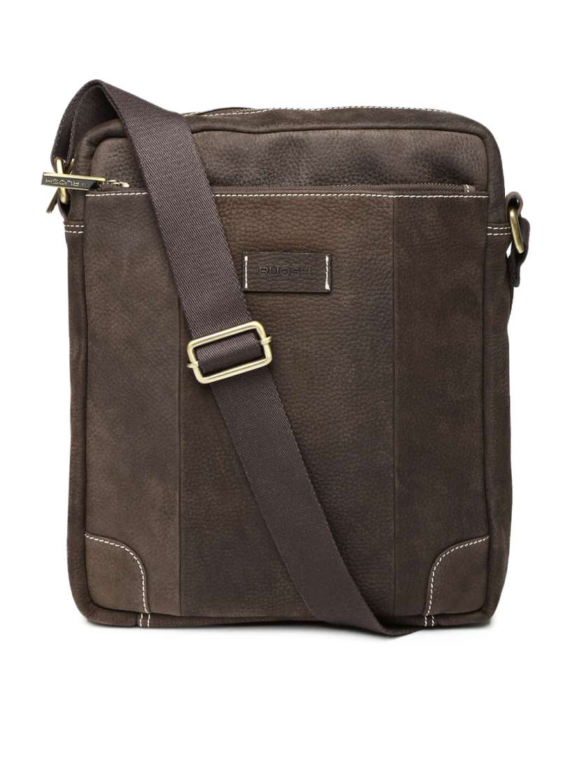 Buy Ruosh Men Brown Leather Messenger Bag Messenger Bag for Men 828254 Myntra