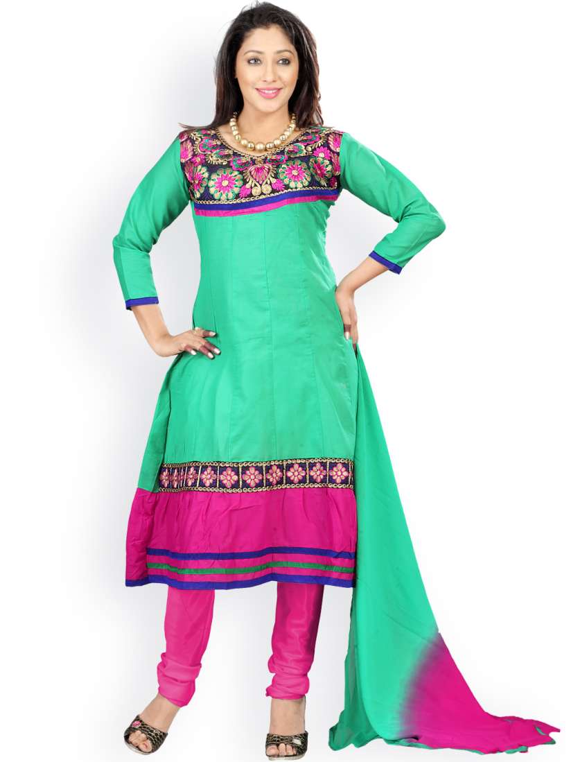 Myntra anarkali dress material sale