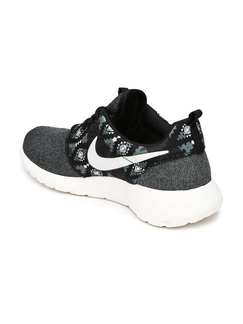 Grey All Black Roshe Womens Nike Roshe One Print Black Gradient