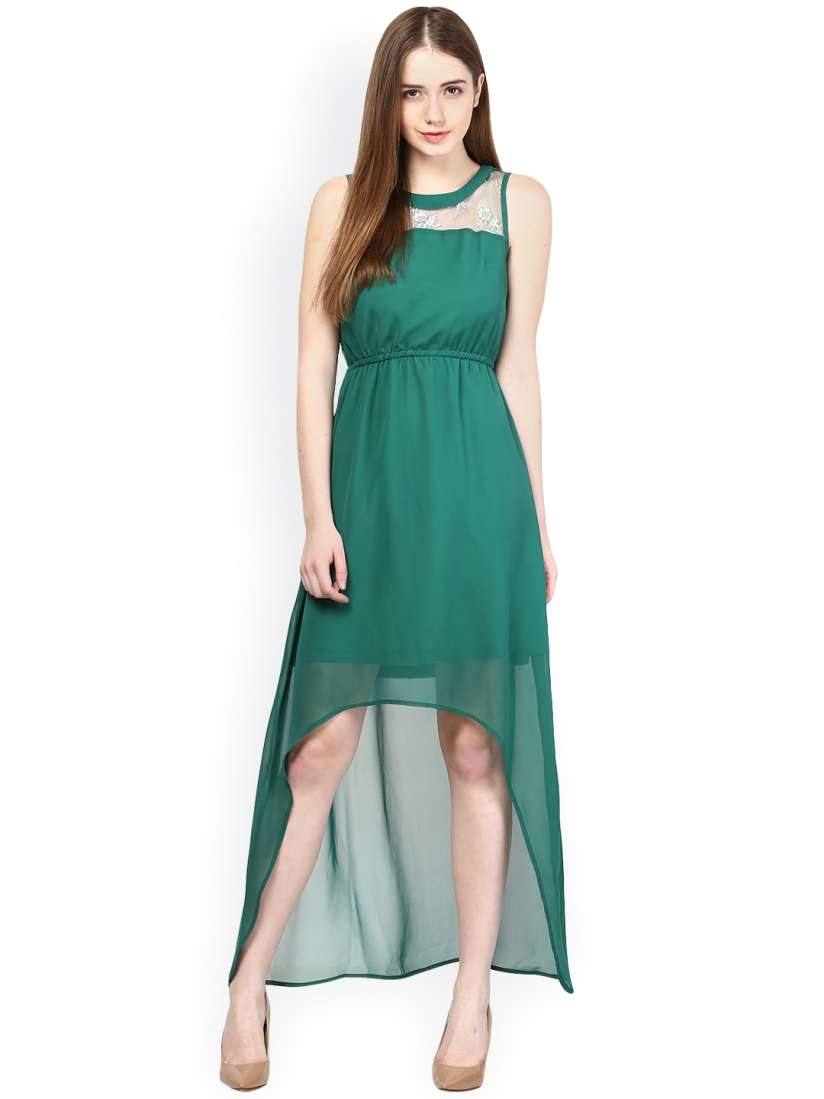 Buy Harpa Green High Low Dress Dresses for Women 860781 Myntra