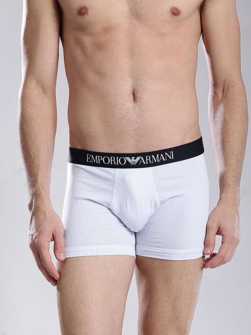 Buy Emporio Armani White Striped Trunks 110818 5P504 Trunk for Men 903611 Myntra