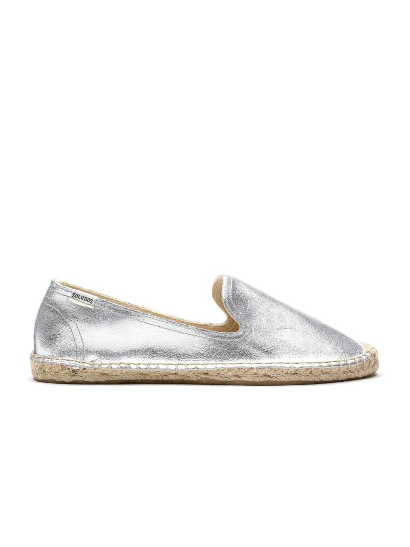 Buy Soludos Women Silver Toned Leather Glossy Espadrilles Casual Shoes for Women 914921 Myntra