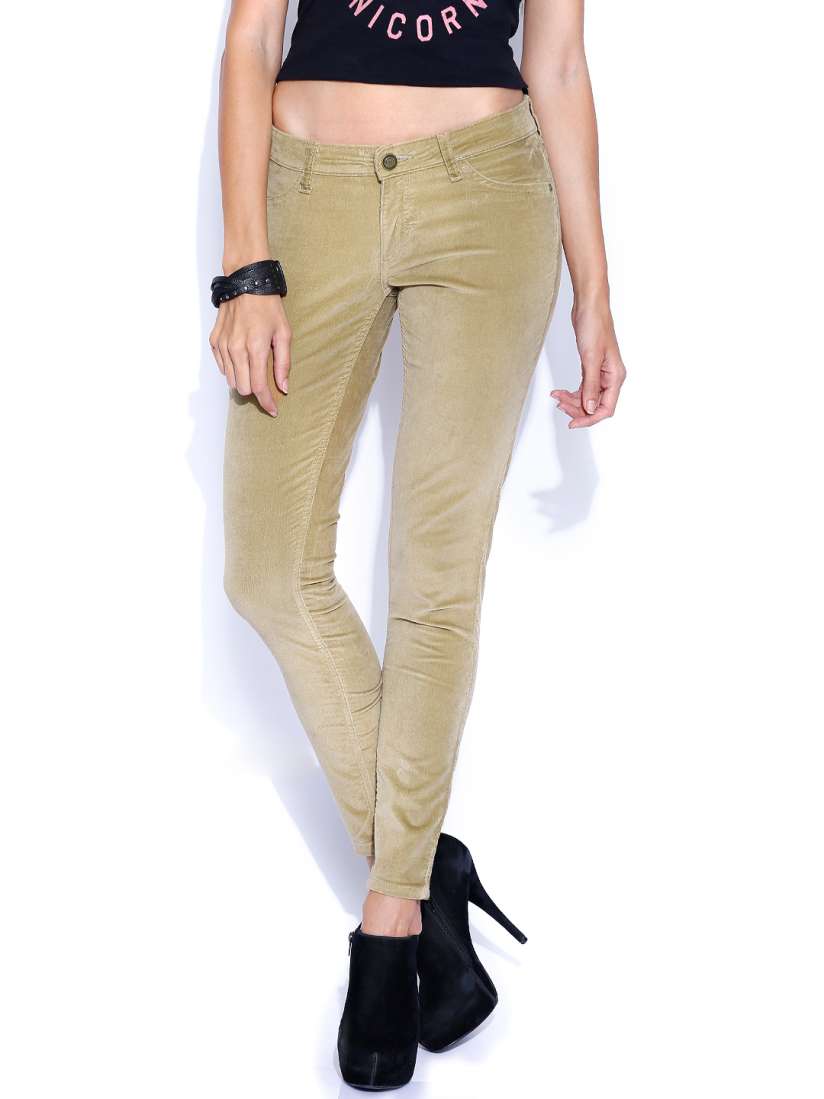 Khaki treggings shop