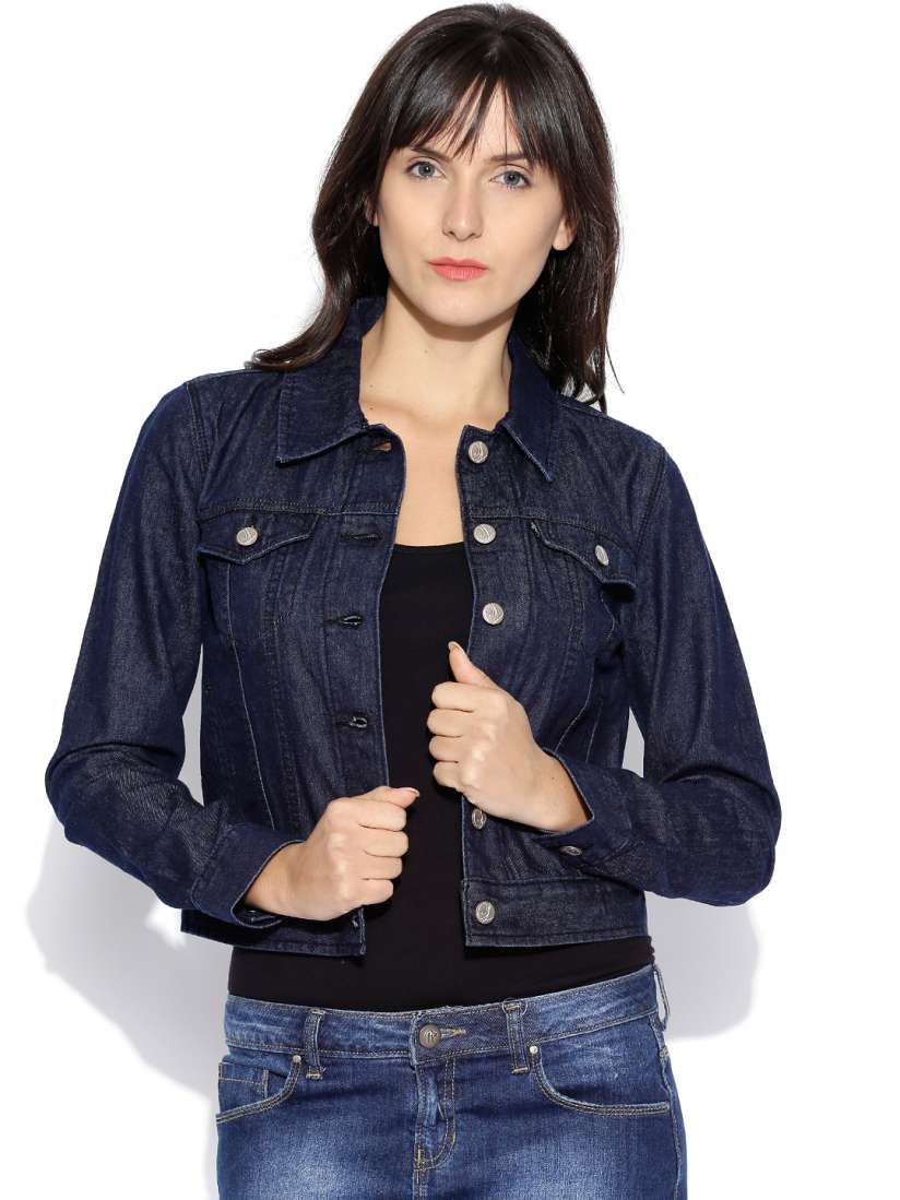 Buy Levis Navy Denim Jacket Jackets for Women Myntra