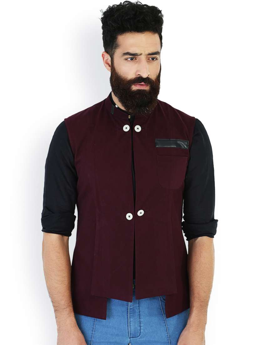 Maroon nehru jacket 2025