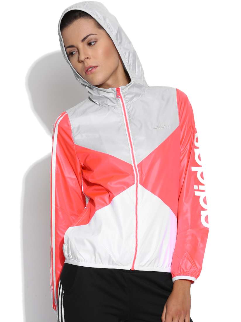 Buy ADIDAS NEO Neon Pink Grey W FRANCHSE WBRK Hooded Jacket Jackets for Women 943504 Myntra