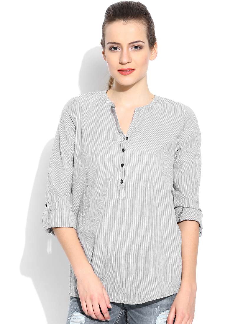 Myntra Vero Moda Grey Top White It's Me Text T-shirt