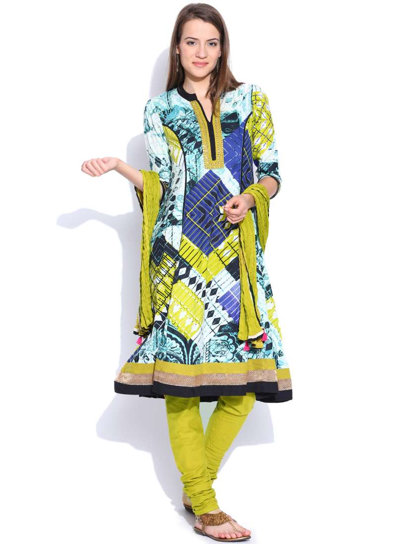 Rain and rainbow anarkali store