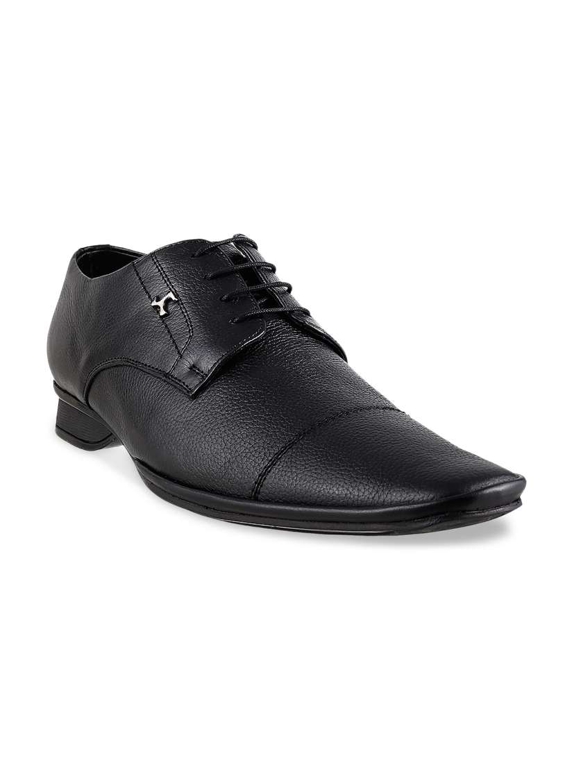 Buy Mochi Men Black Leather Formal Shoes Formal Shoes for Men 956410 Myntra